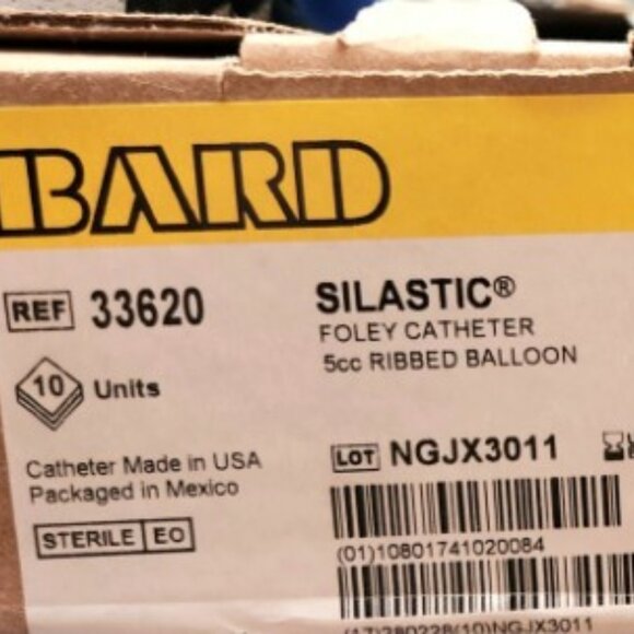 Bard #33620 Foley Catheters (20Fr. 5cc ribbed balloon Silastic) - Picture 5 of 6